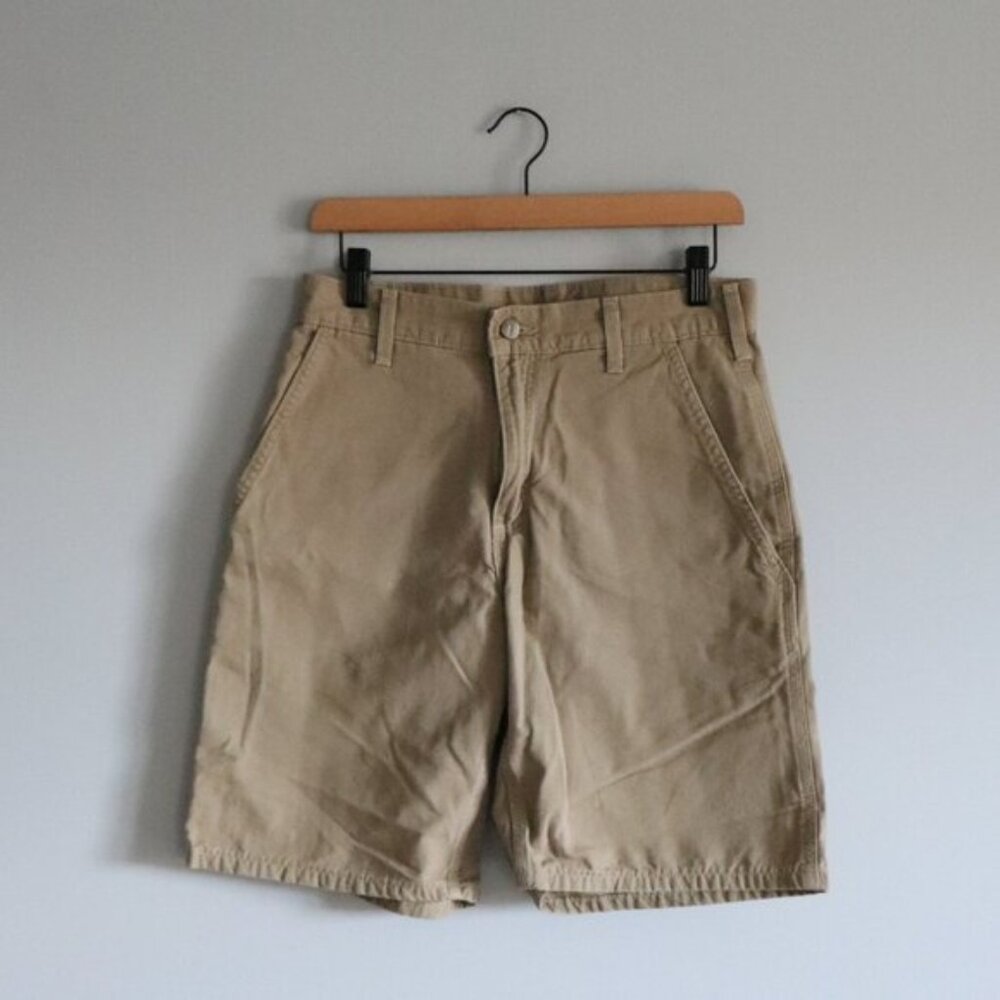 Carhartt Men's Sz 30 Tan Rugged Work Wear Khaki Pocket Shorts
